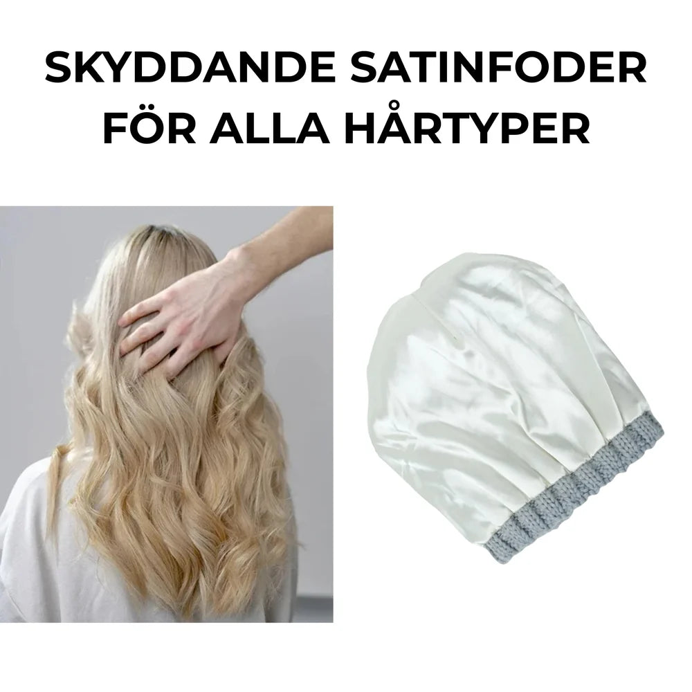Satinfodrad Vintermössa med Tofs